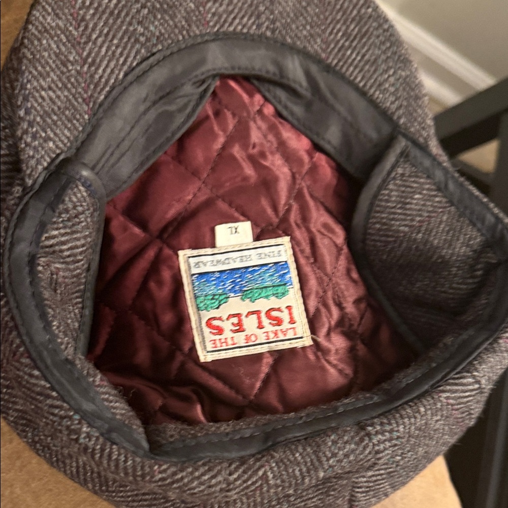 Lake Of The Isles Gray Tweed Newsboy Cap - Picture 3 of 3